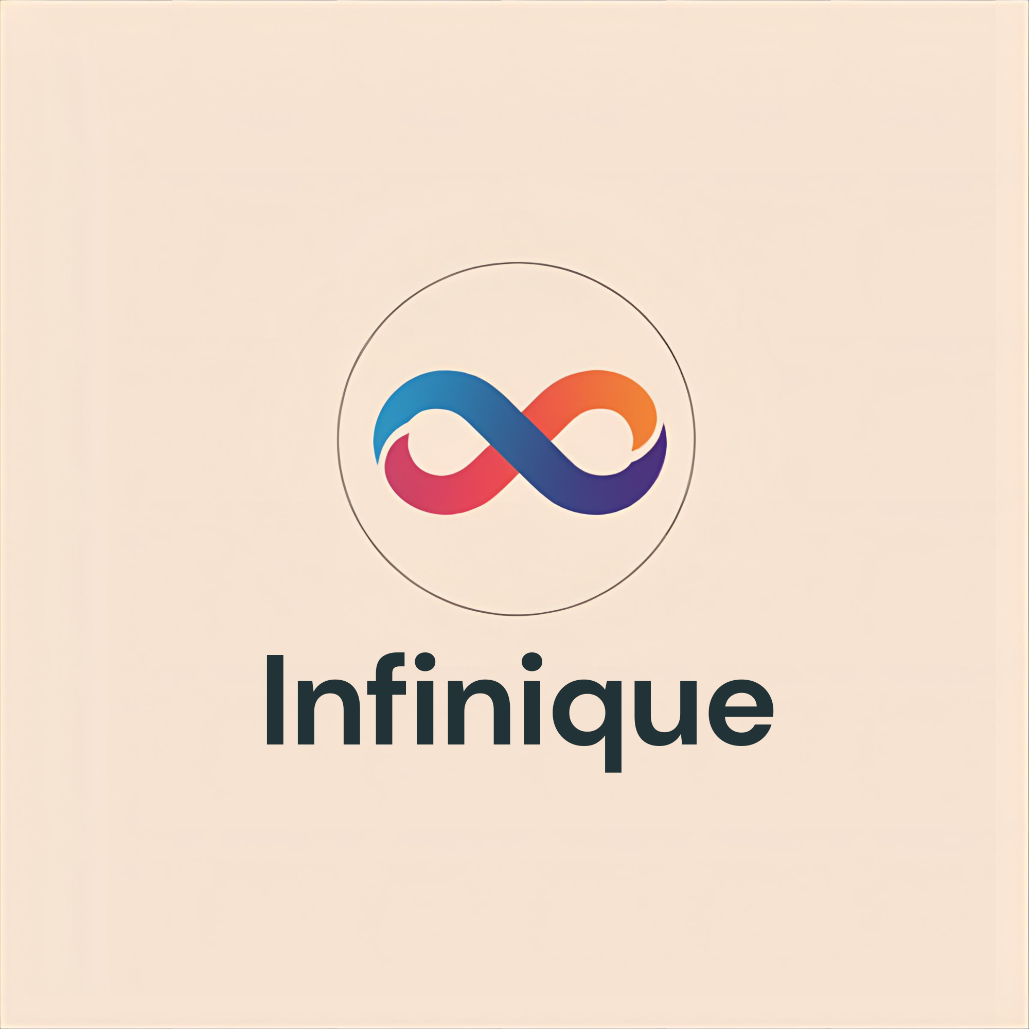 sophisticated infinity loop logo for infinique